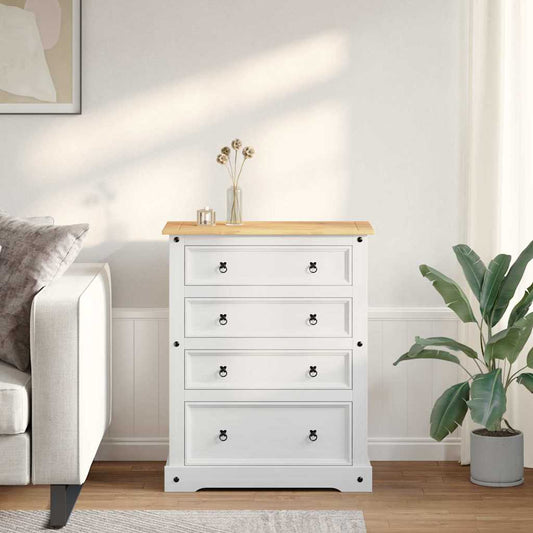 Úložné Truhly Se Zásuvkou Corona Bílý 92 X 48 X 114 Cm