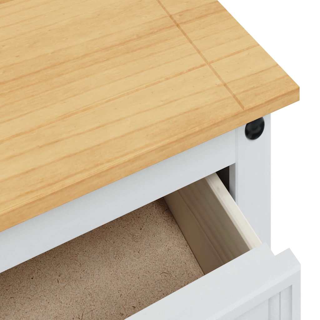 Úložné Truhly Corona Bílá 112 X 40 X 75 Cm Masivní Borové Dřevo