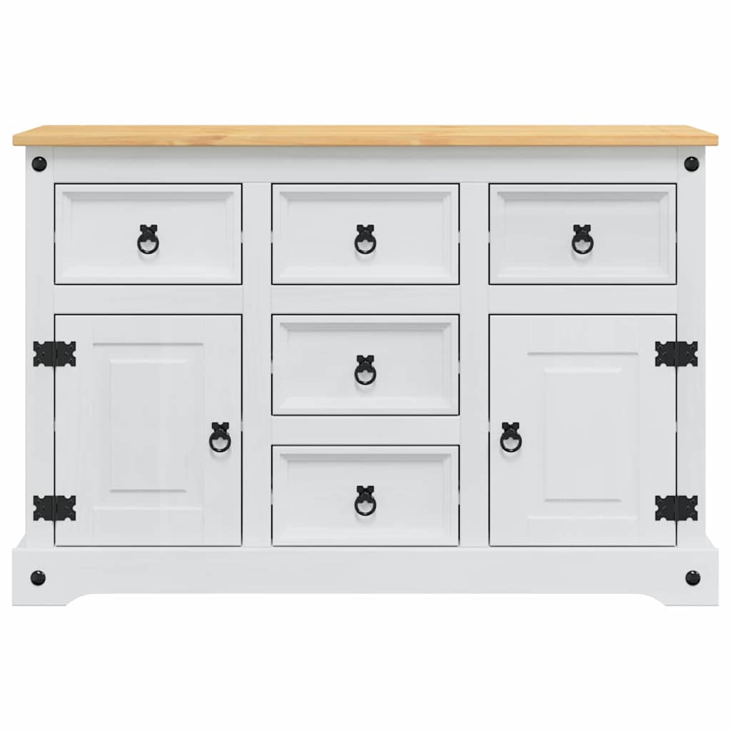 Úložné Truhly Corona Bílá 112 X 40 X 75 Cm Masivní Borové Dřevo
