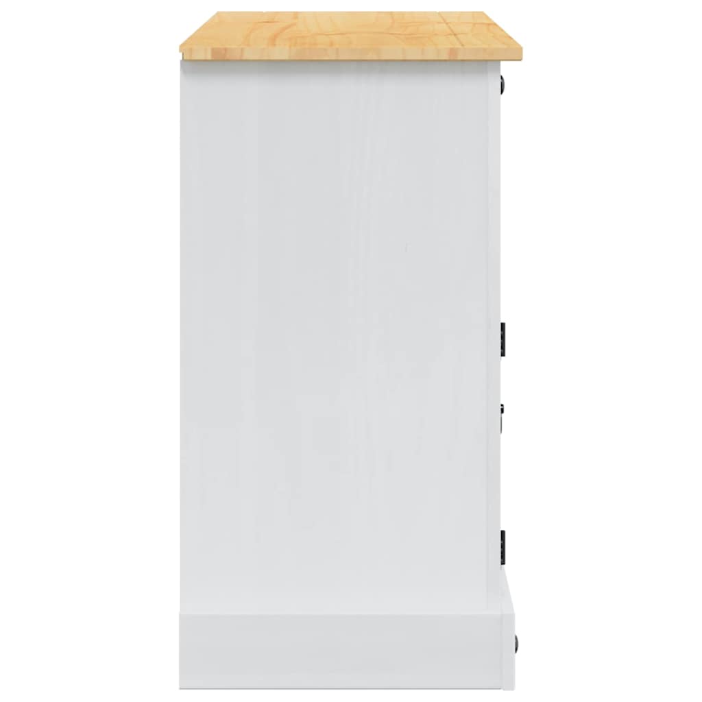 Úložné Truhly Corona Bílá 112 X 40 X 75 Cm Masivní Borové Dřevo