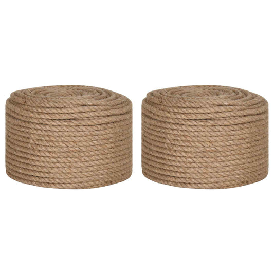 Jutové Lano 2 Ks 2 Mm 100 M Přírodní 100% Jute Tossa