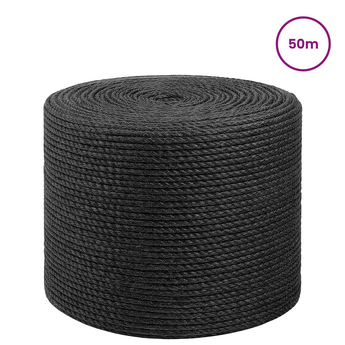 Jutové Lano 8 Mm Černá 100% Jute Tossa