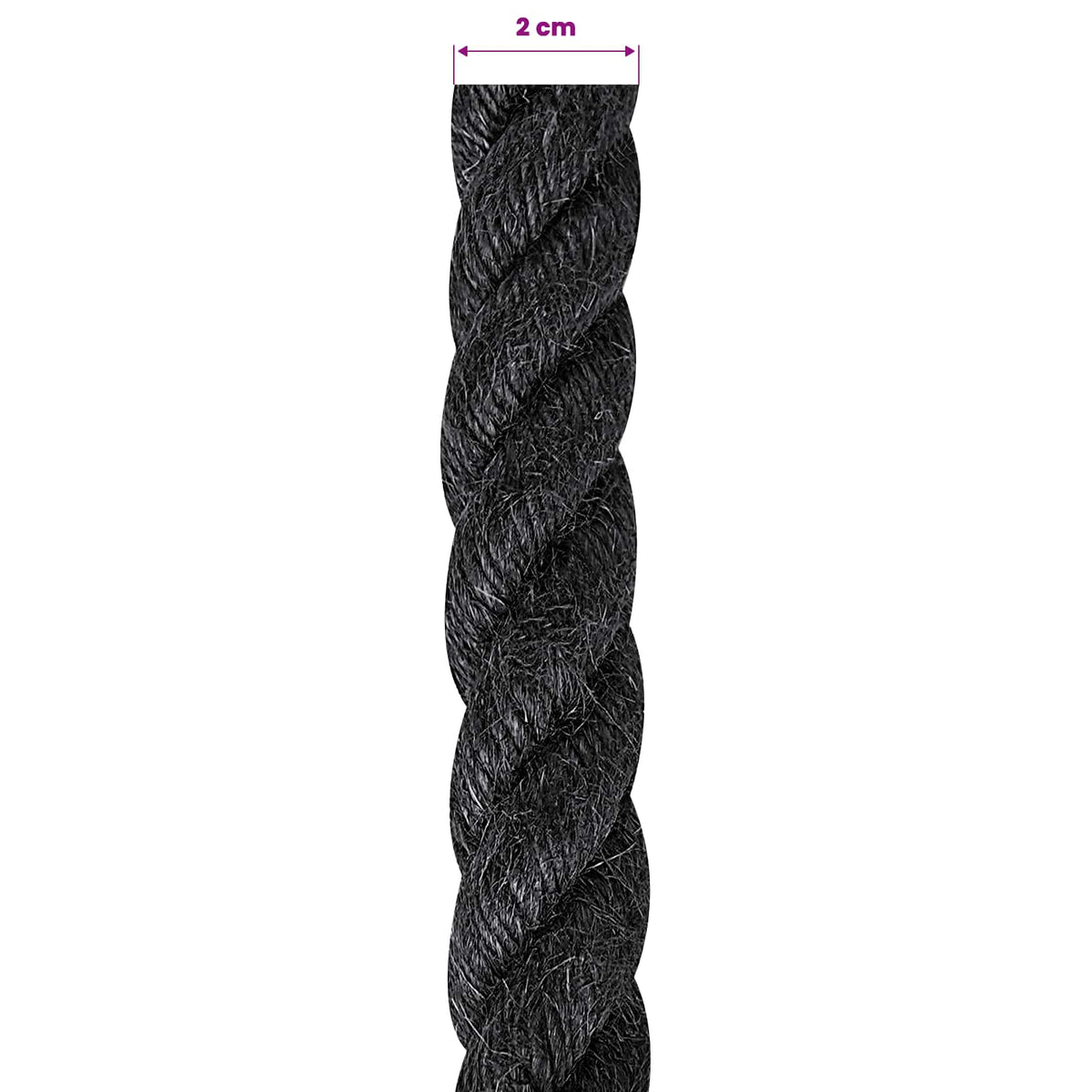 Jutové Lano 20 Mm Černá 100% Jute Tossa