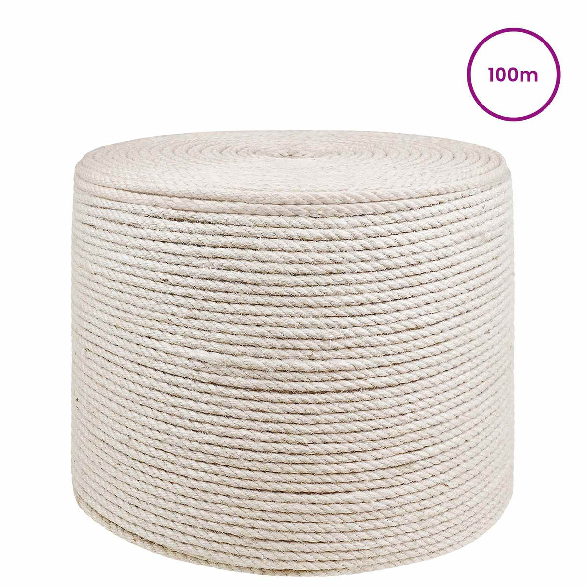 Jutové Lano 2 Ks 2 Mm Bílá 100% Jute Tossa