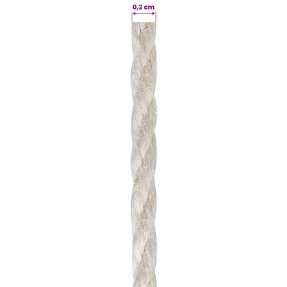 Jutové Lano 10 Ks 2 Mm Bílá 100% Jute Tossa