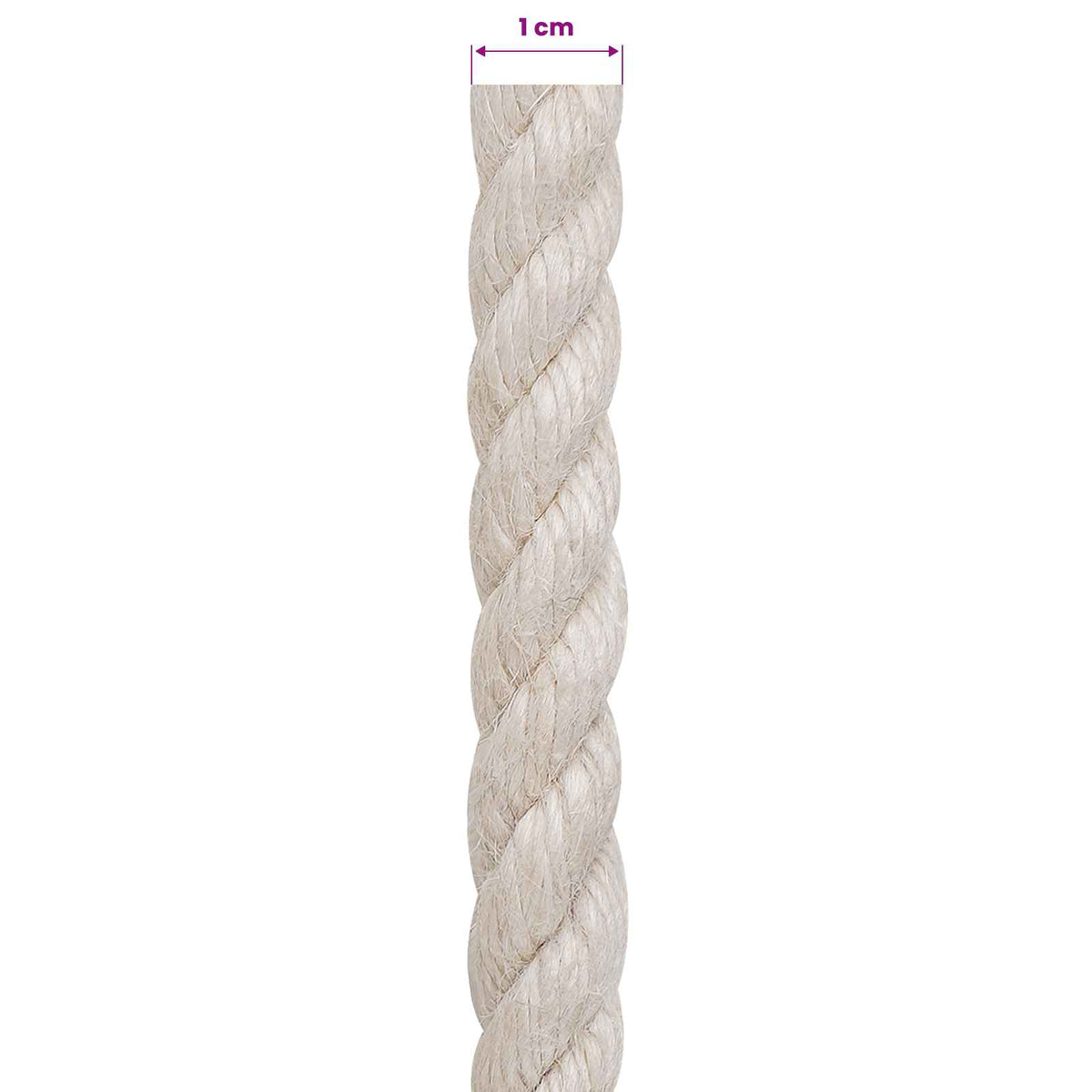 Jutové Lano 10 Mm Bílá 100% Jute Tossa