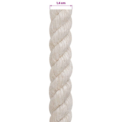 Jutové Lano 14 Mm Bílá 100% Jute Tossa