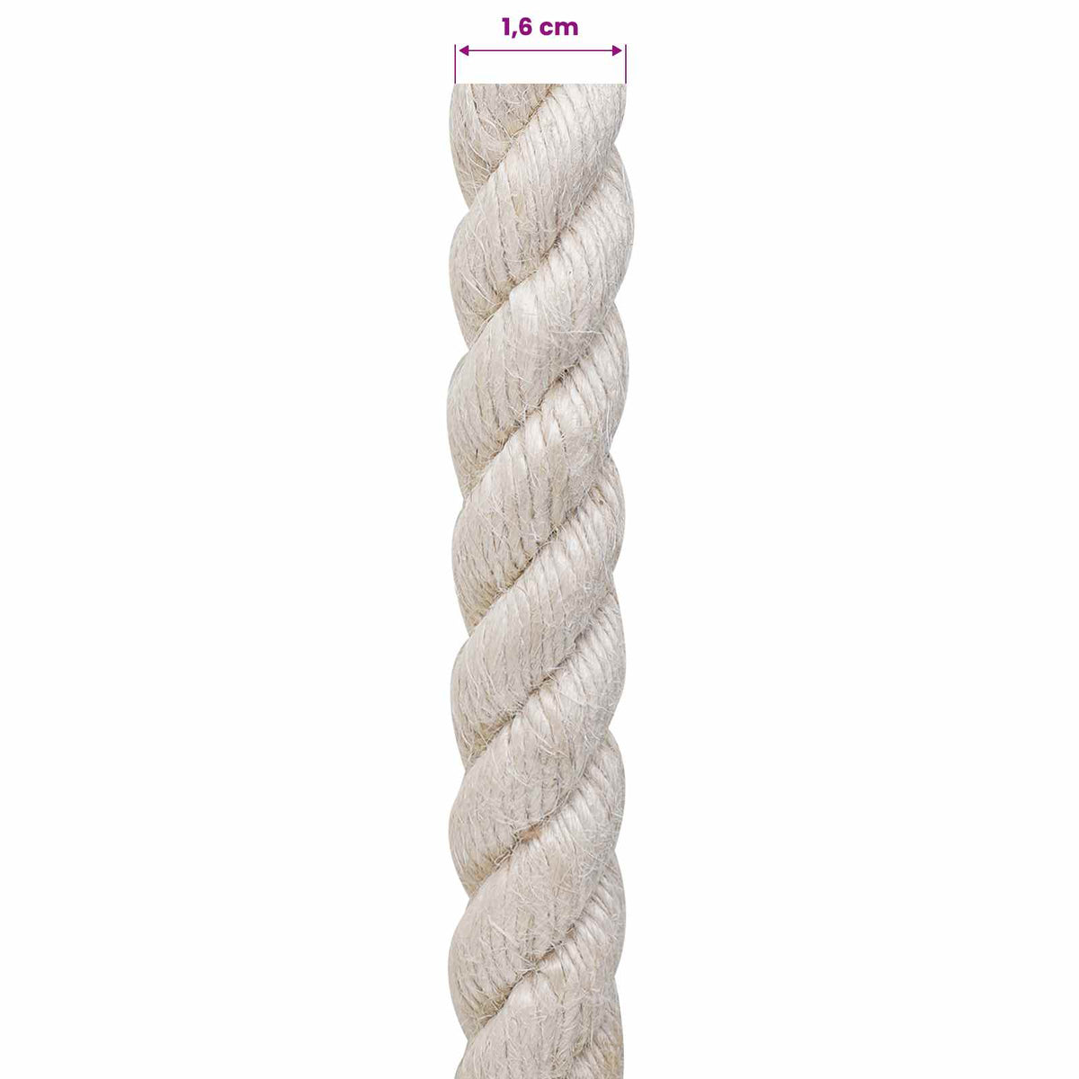 Jutové Lano 16 Mm Bílá 100% Jute Tossa