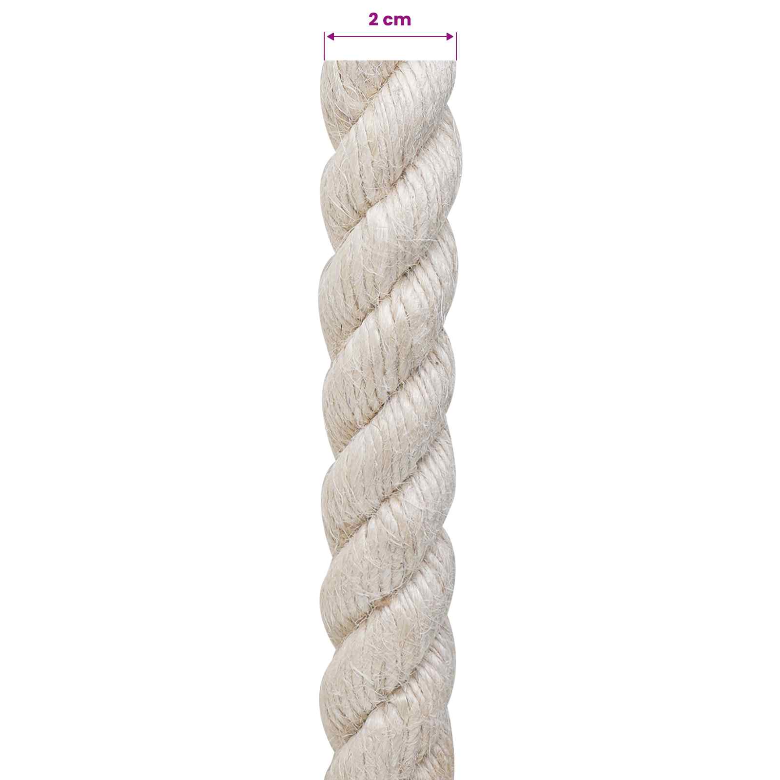 Jutové Lano 20 Bílá 100% Jute Tossa
