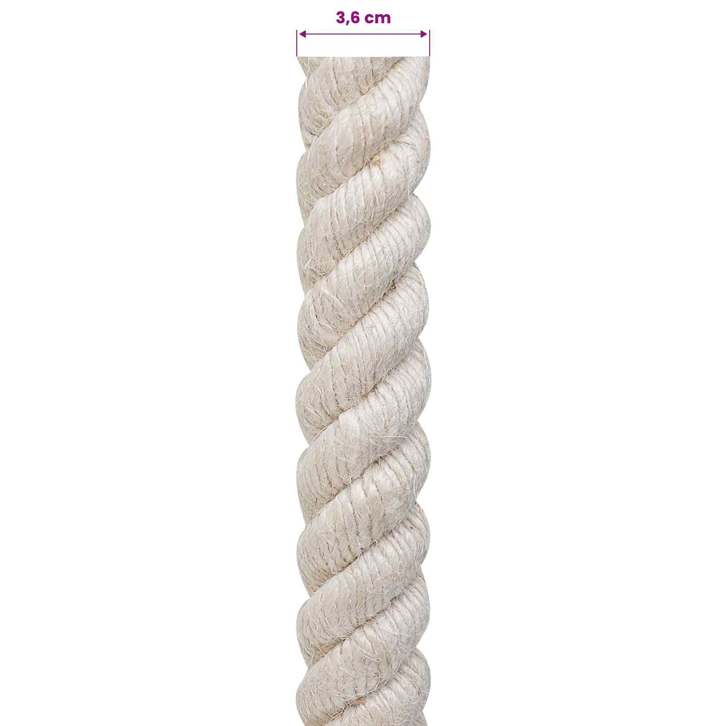Jutové Lano 36 Bílá 100% Jute Tossa