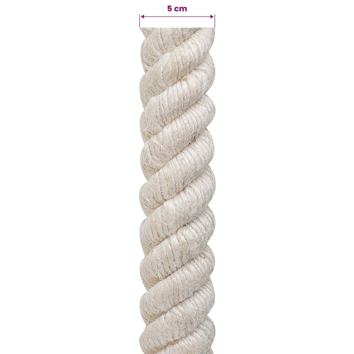 Jutové Lano 50 Bílá 100% Jute Tossa