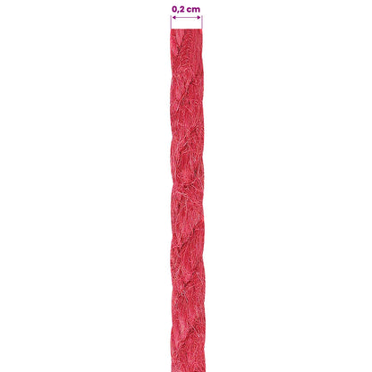 10 Ks 2 Mm Červená 100% Jute Tossa