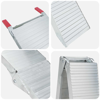 Rampy Na Motocykly 680 Kg 2 Pcs Stříbrná 205 X 28 X 5 Cm Hliník