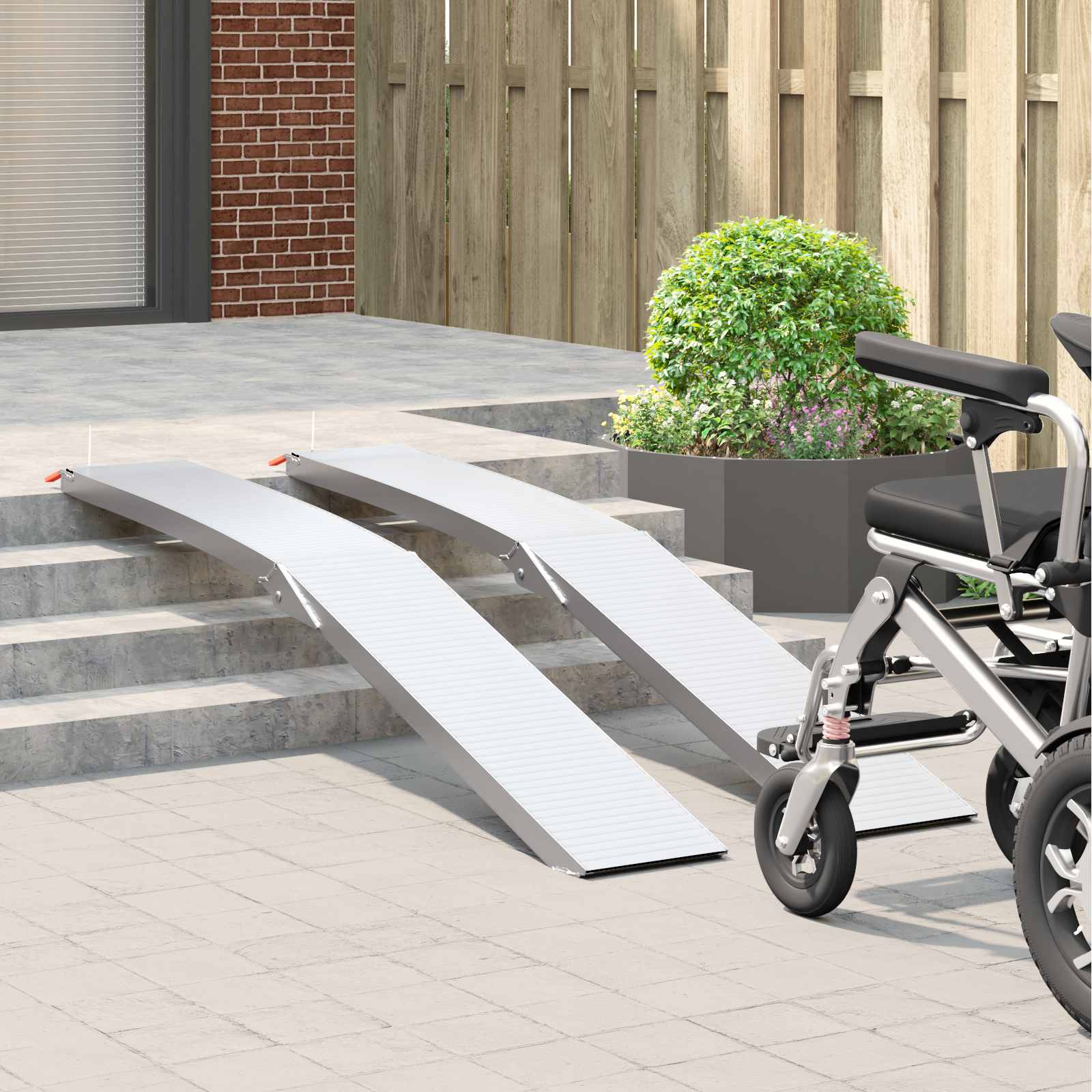 Rampy Na Motocykly 680 Kg 2 Pcs Stříbrná 205 X 28 X 5 Cm Hliník