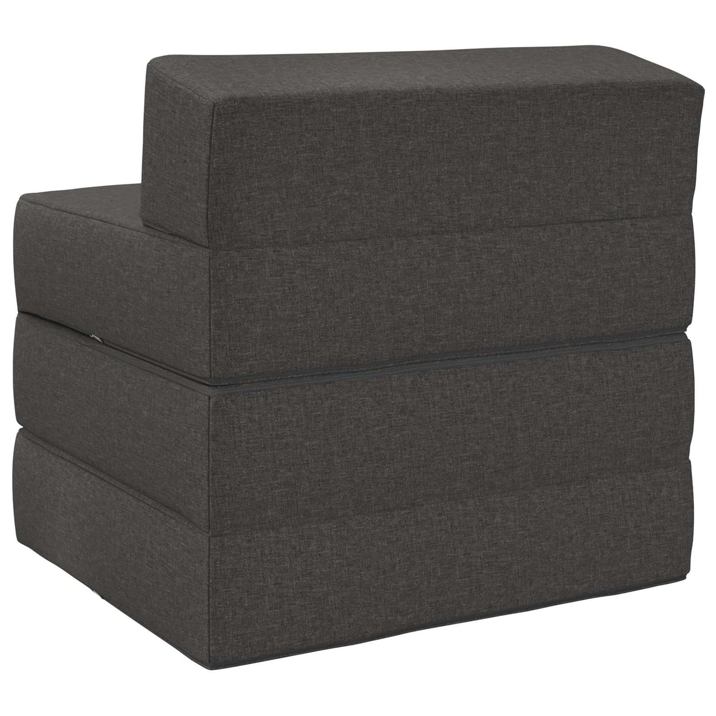 Skládací Pohovka Postel Tmavě Šedá 200 X 70 X 15 Cm Textil