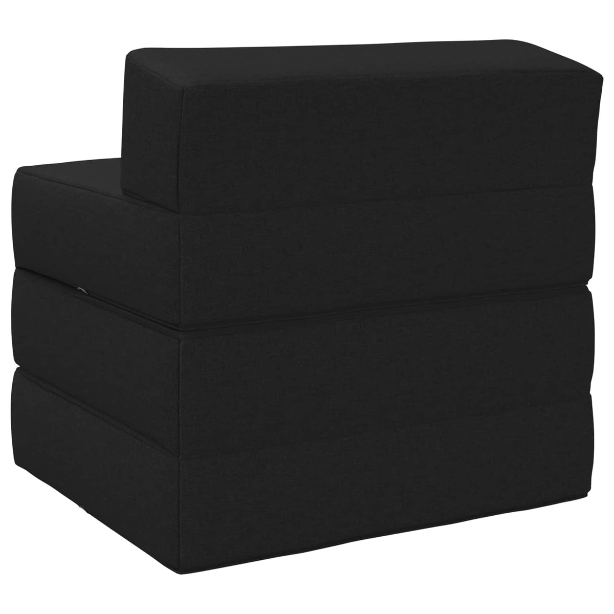 Skládací Pohovka Postel Černá 200 X 70 X 15 Cm Textil