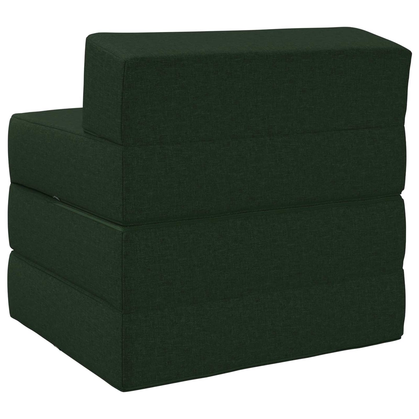 Skládací Pohovka Postel Tmavě Zelená 200 X 70 X 15 Cm Textil