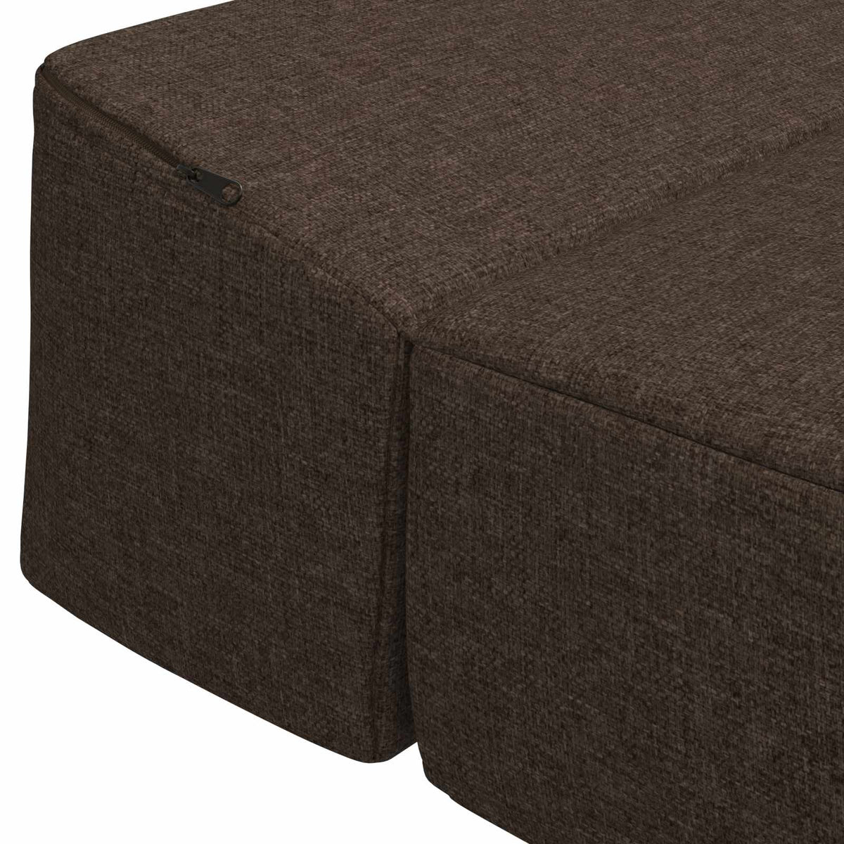 Skládací Pohovka Postel Taupe 200 X 70 X 15 Cm Textil