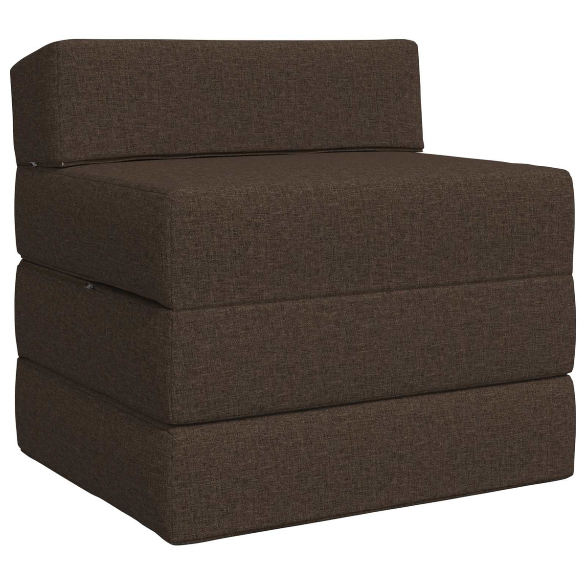 Skládací Pohovka Postel Taupe 200 X 70 X 15 Cm Textil