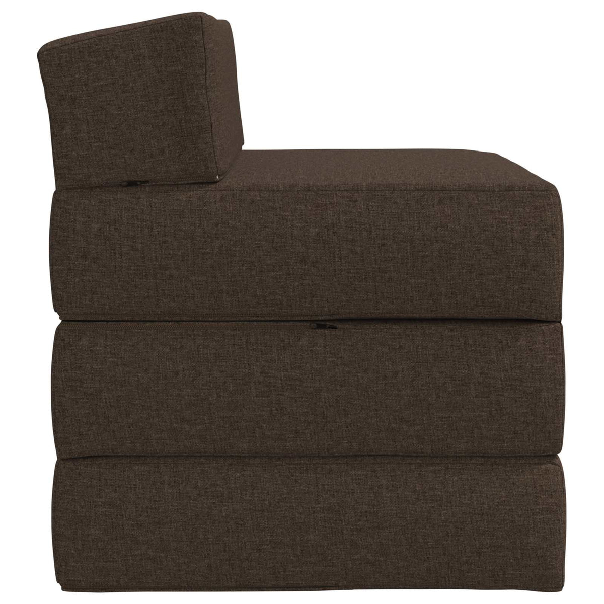 Skládací Pohovka Postel Taupe 200 X 70 X 15 Cm Textil