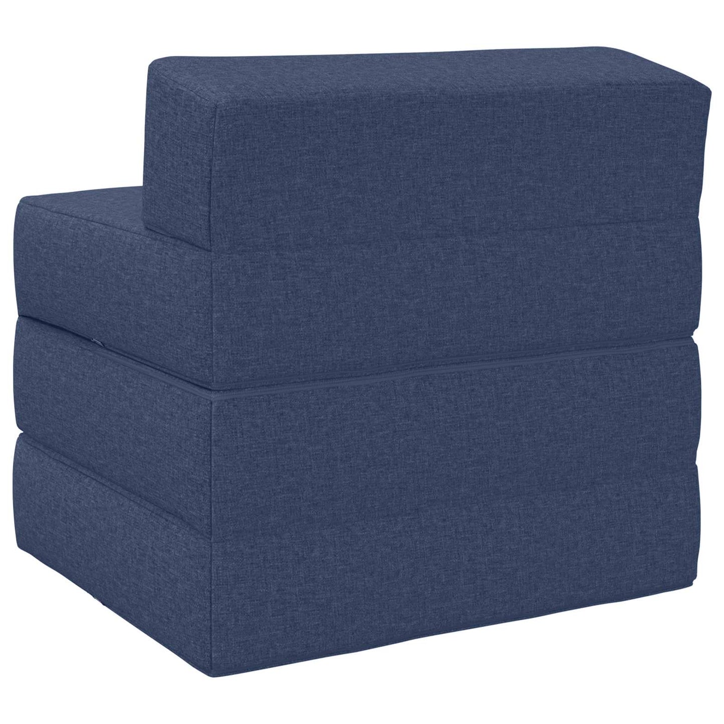 Skládací Pohovka Postel Modrá 200 X 70 X 15 Cm Textil