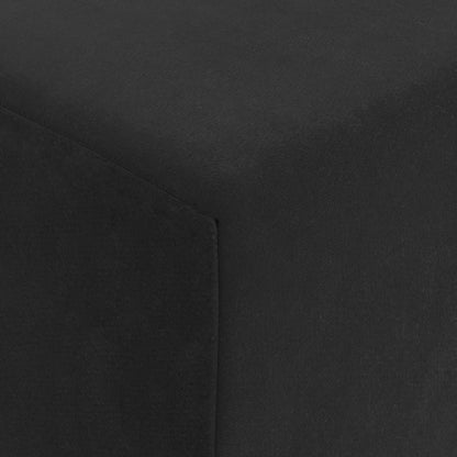 Skládací Pohovka Postel Černá 200 X 70 X 15 Cm Samet