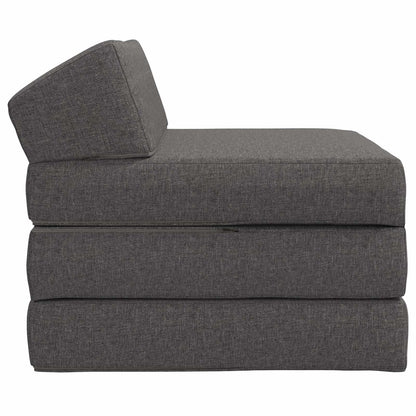 Skládací Pohovka Postel Světle Šedá 200 X 70 X 10 Cm Textil