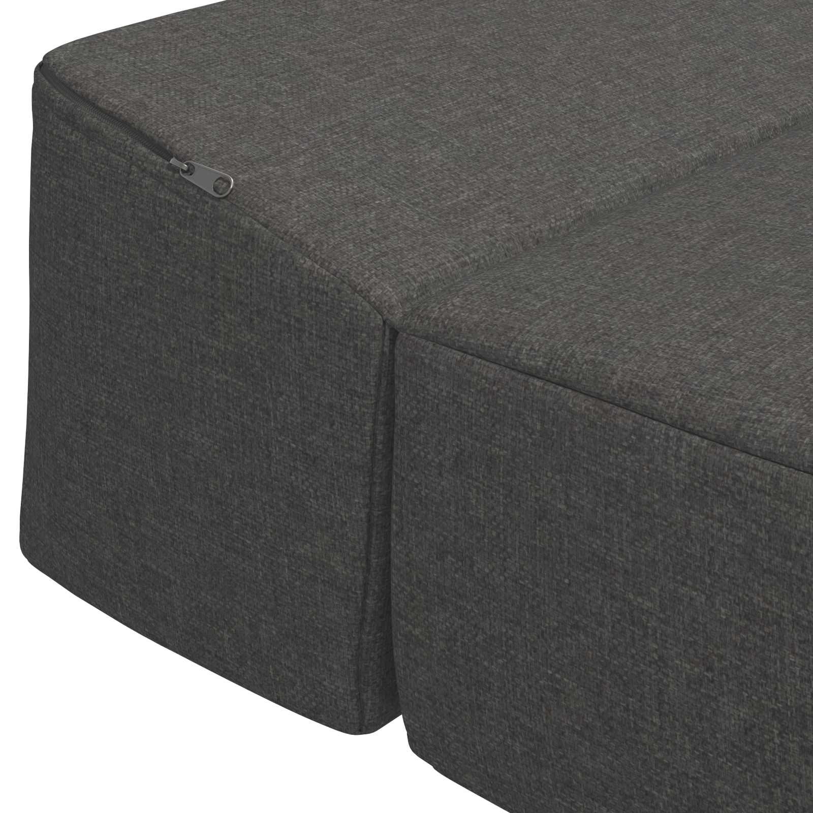 Skládací Pohovka Postel Tmavě Šedá 200 X 70 X 10 Cm Textil