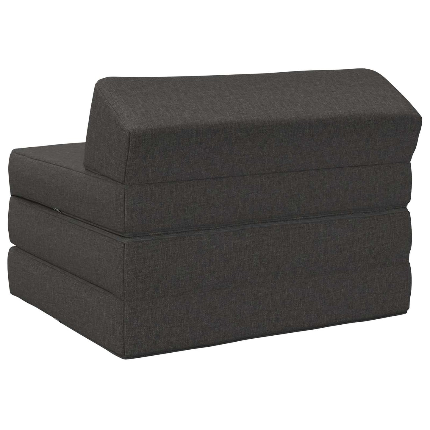 Skládací Pohovka Postel Tmavě Šedá 200 X 70 X 10 Cm Textil