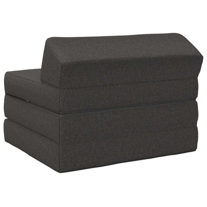 Skládací Pohovka Postel Tmavě Šedá 200 X 70 X 10 Cm Textil