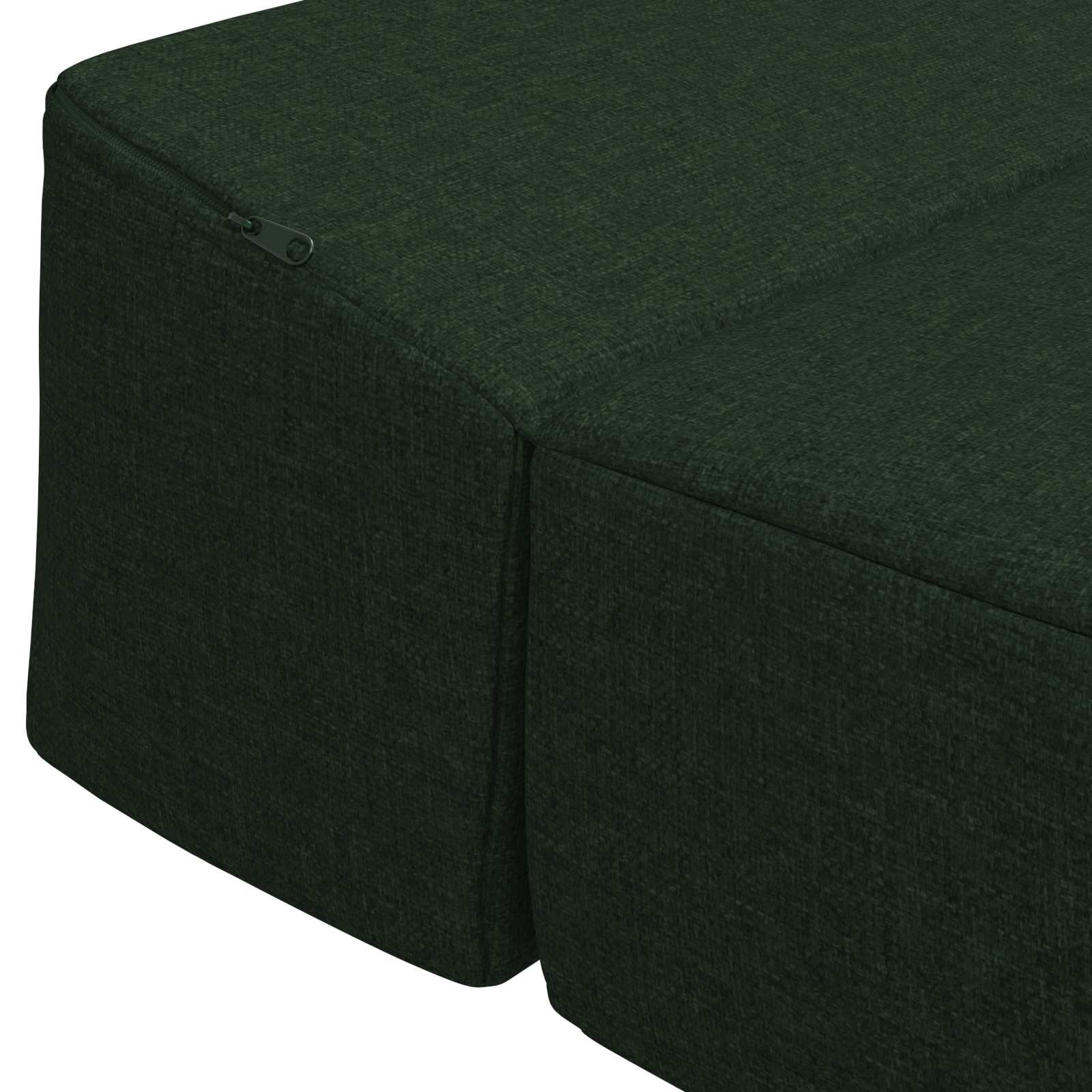 Skládací Pohovka Postel Tmavě Zelená 200 X 70 X 10 Cm Textil