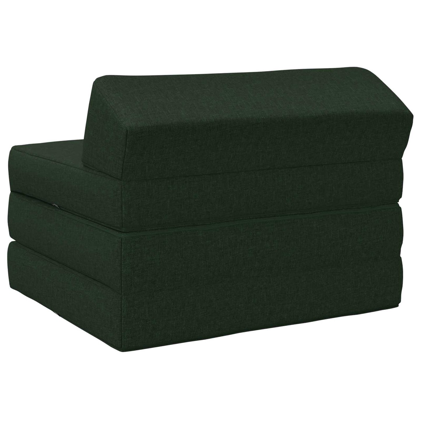 Skládací Pohovka Postel Tmavě Zelená 200 X 70 X 10 Cm Textil