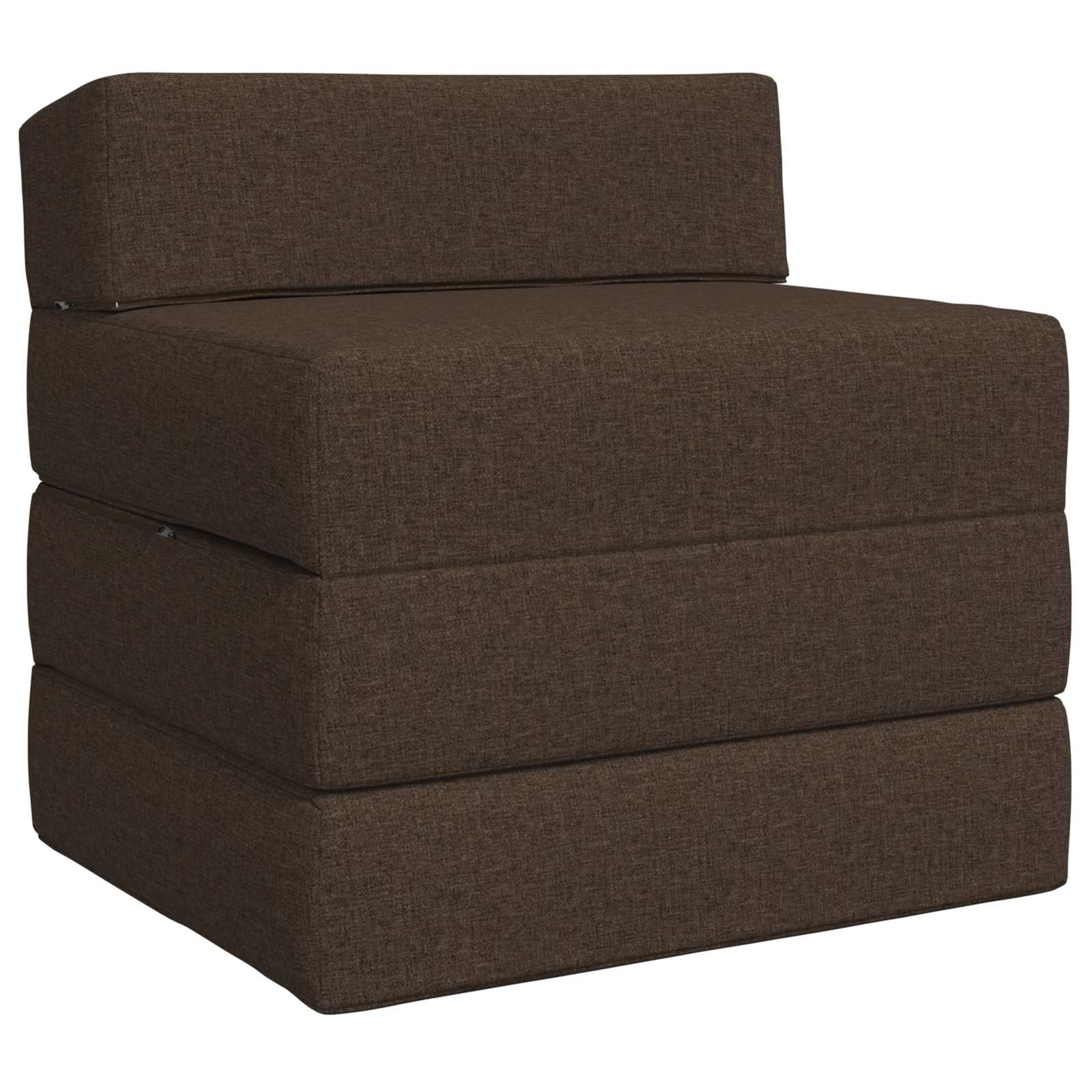 Skládací Pohovka Postel Taupe 200 X 70 X 10 Cm Textil