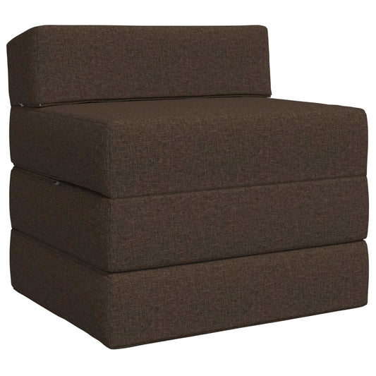 Skládací Pohovka Postel Taupe 200 X 70 X 10 Cm Textil