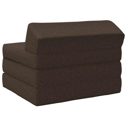 Skládací Pohovka Postel Taupe 200 X 70 X 10 Cm Textil