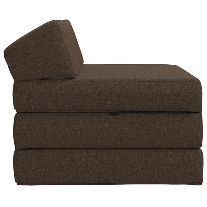 Skládací Pohovka Postel Taupe 200 X 70 X 10 Cm Textil