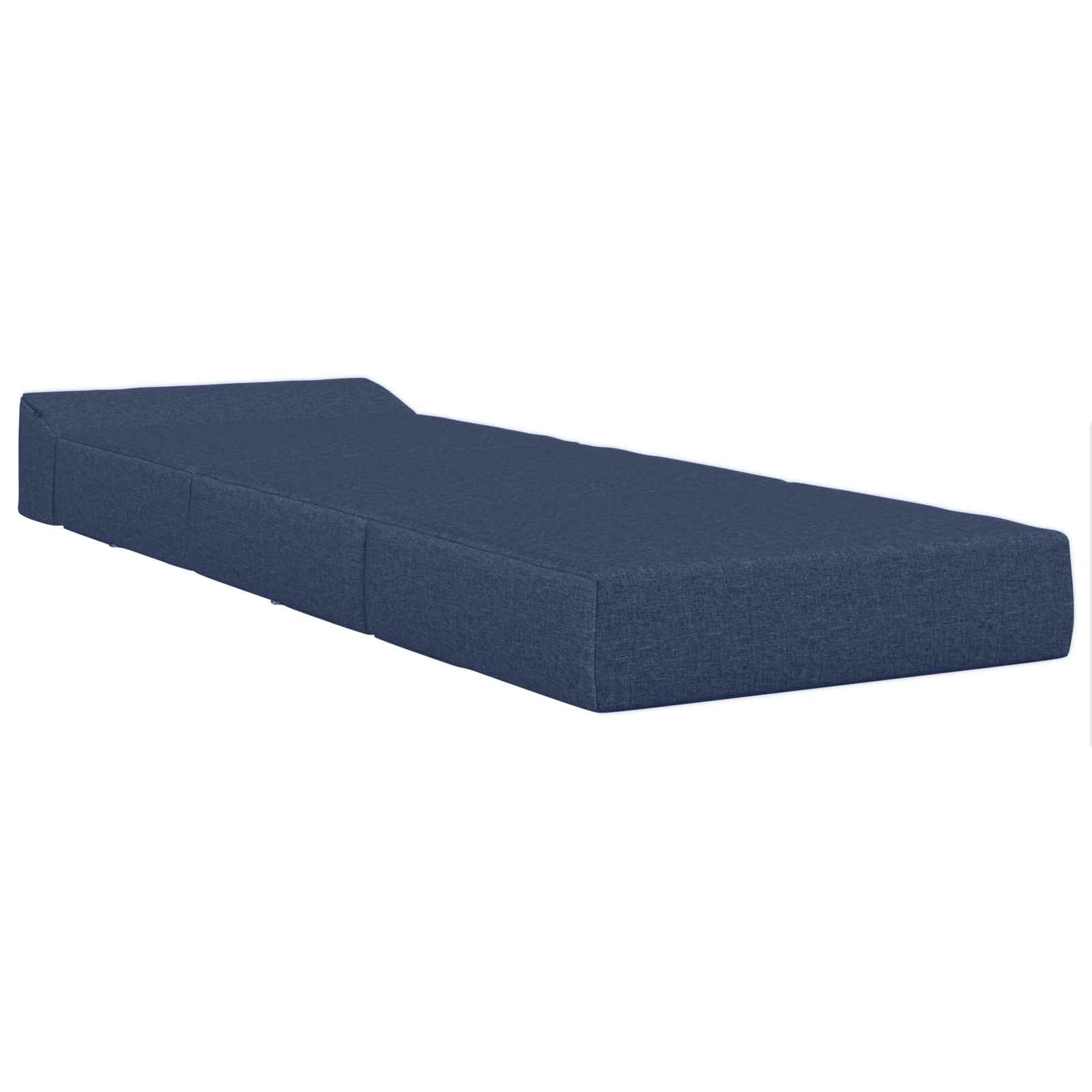 Skládací Pohovka Postel Modrá 200 X 70 X 10 Cm Textil