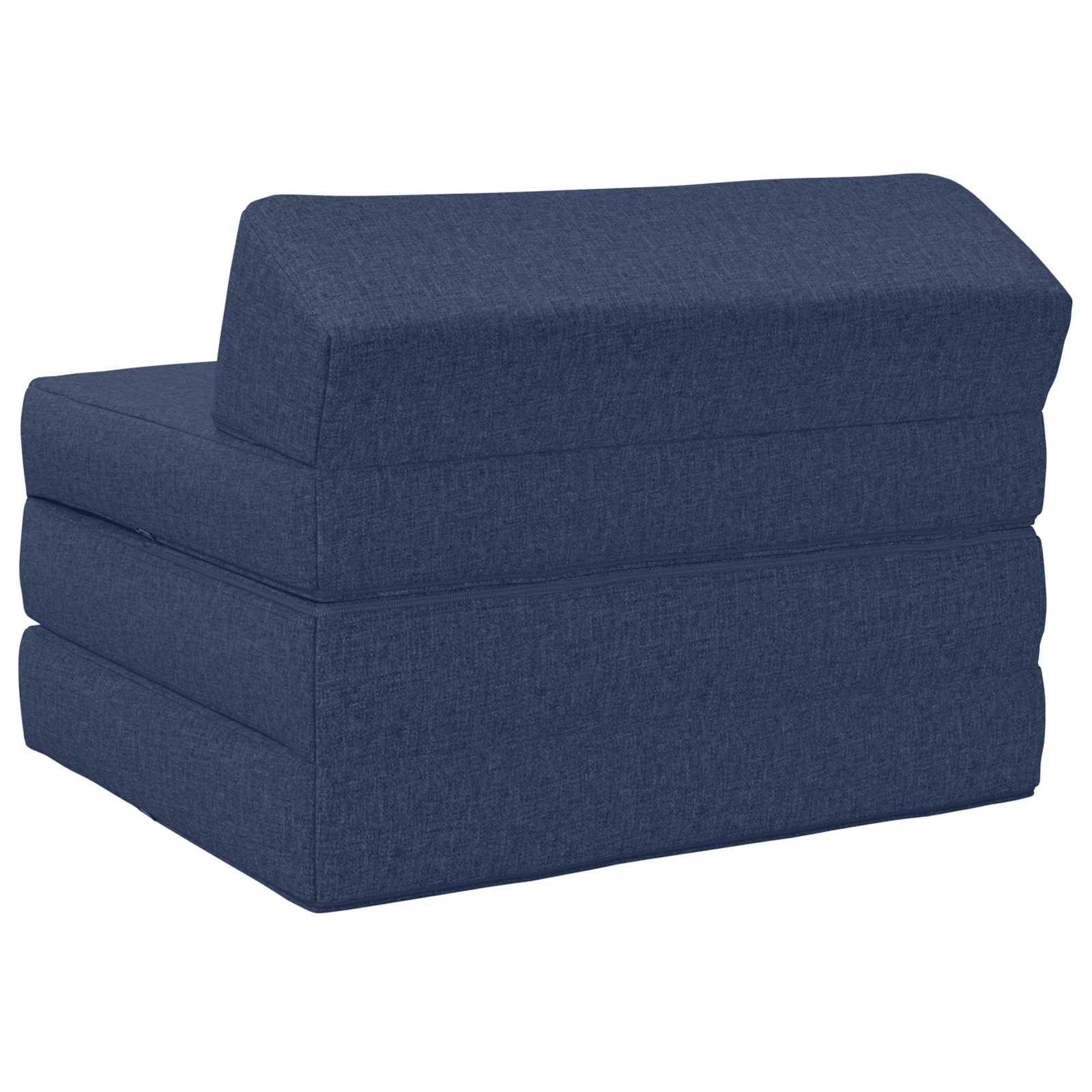 Skládací Pohovka Postel Modrá 200 X 70 X 10 Cm Textil
