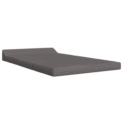 Skládací Pohovka Postel Světle Šedá 120 X 60 X 49 Cm Textil