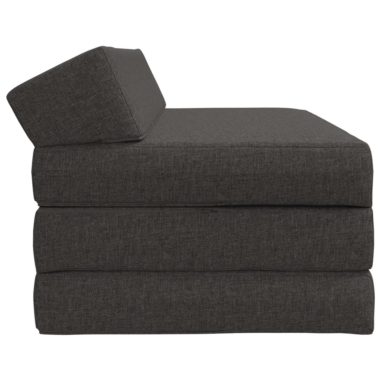 Skládací Pohovka Postel Tmavě Šedá 120 X 60 X 49 Cm Textil