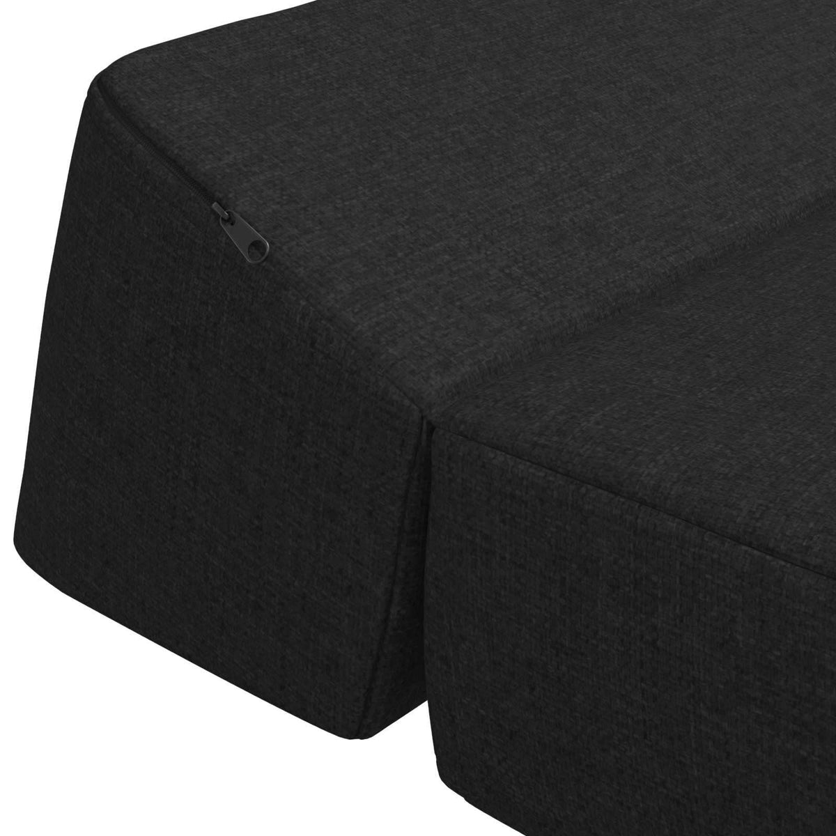 Skládací Pohovka Postel Černá 120 X 60 X 49 Cm Textil