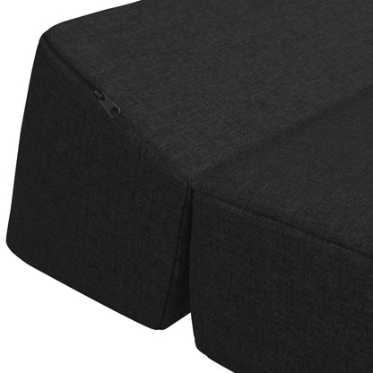 Skládací Pohovka Postel Černá 120 X 60 X 49 Cm Textil
