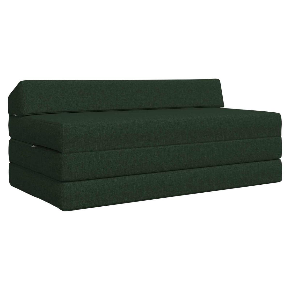 Skládací Pohovka Postel Tmavě Zelená 120 X 60 X 49 Cm Textil