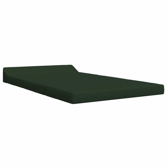 Skládací Pohovka Postel Tmavě Zelená 120 X 60 X 49 Cm Textil