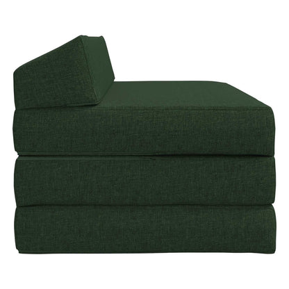 Skládací Pohovka Postel Tmavě Zelená 120 X 60 X 49 Cm Textil