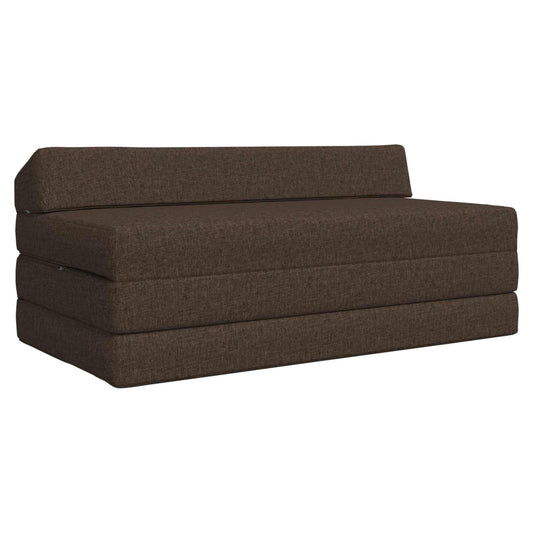 Skládací Pohovka Postel Taupe 120 X 60 X 49 Cm Textil