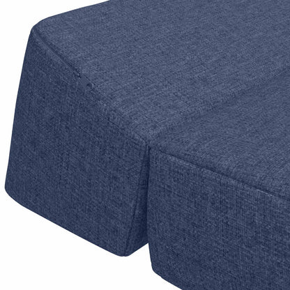 Skládací Pohovka Postel Modrá 120 X 60 X 49 Cm Textil