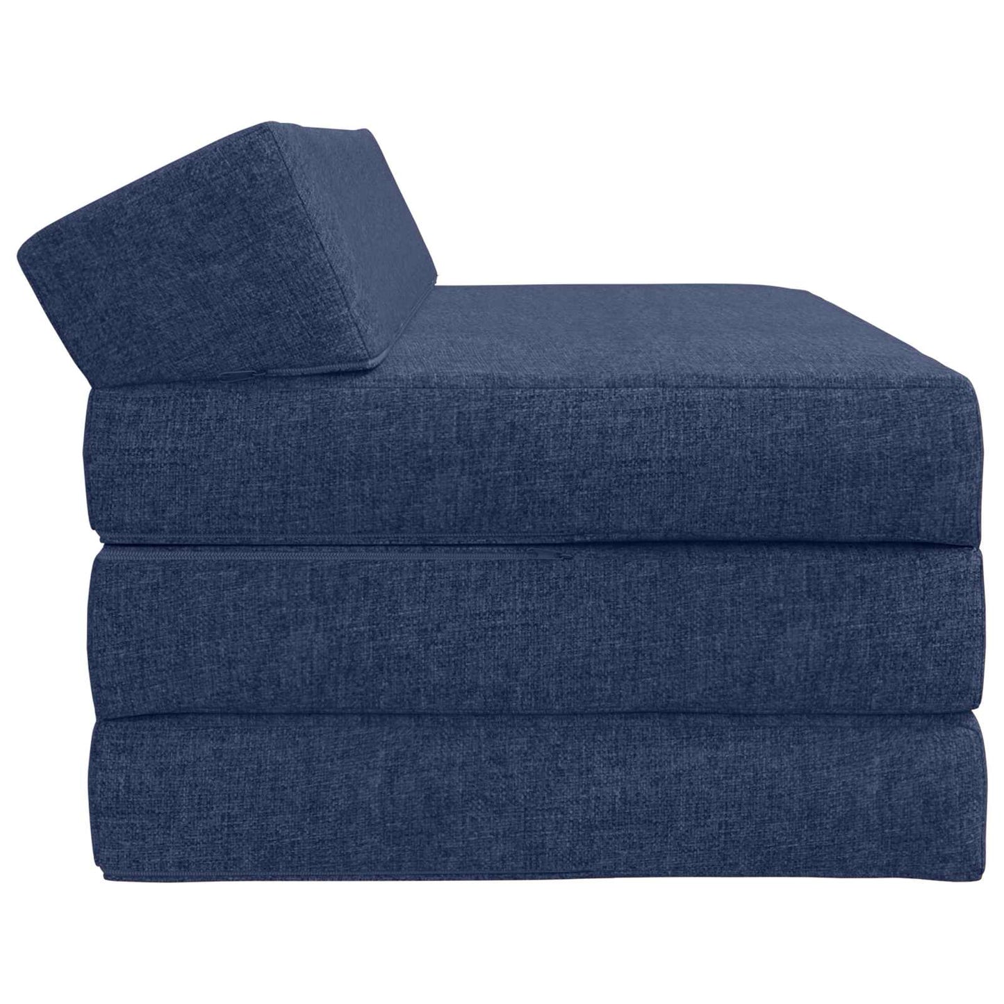 Skládací Pohovka Postel Modrá 120 X 60 X 49 Cm Textil