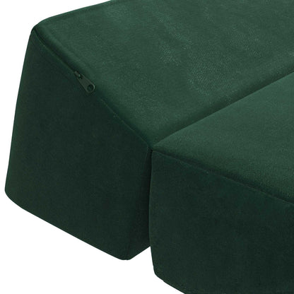 Skládací Pohovka Postel Tmavě Zelená 120 X 60 X 49 Cm Textil