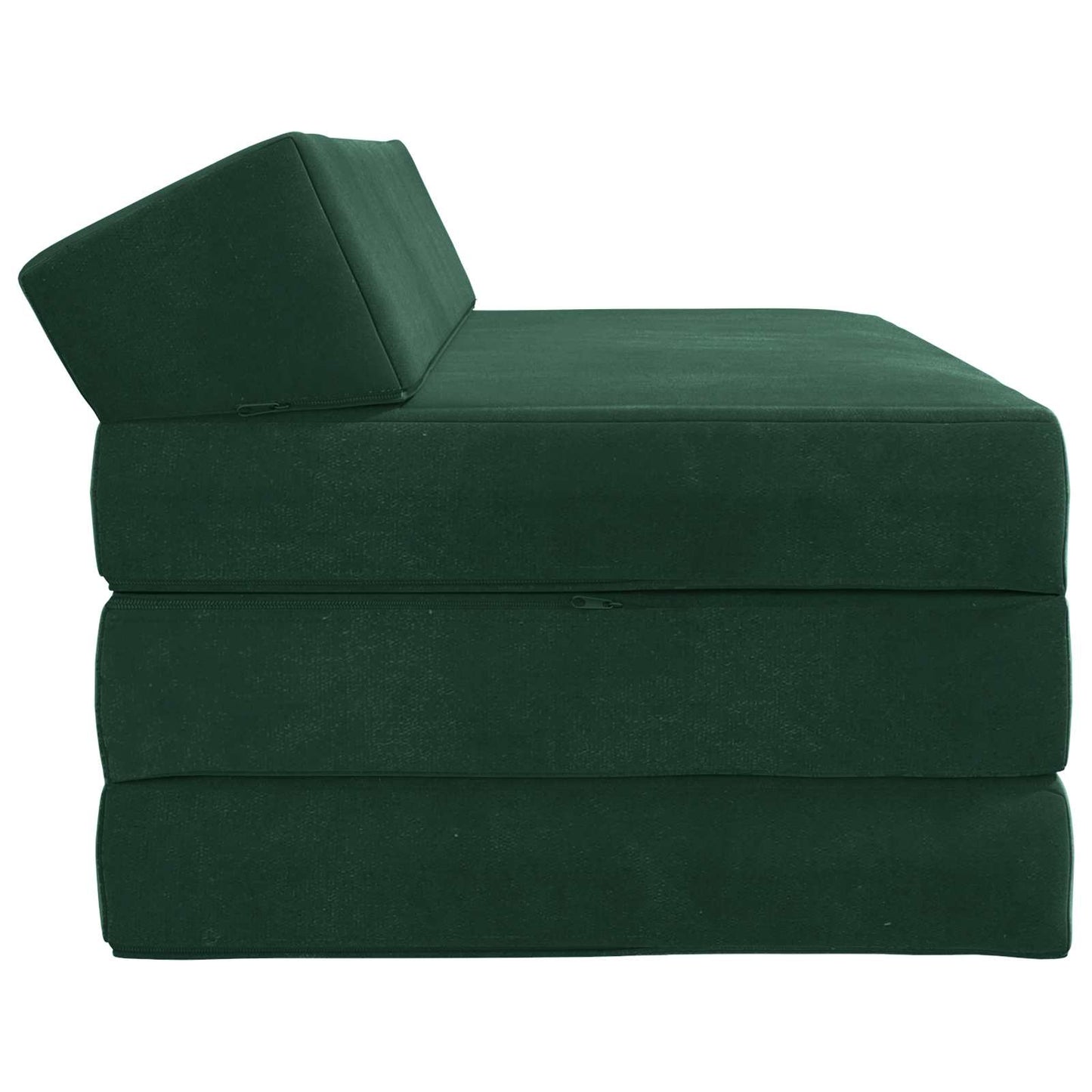 Skládací Pohovka Postel Tmavě Zelená 120 X 60 X 49 Cm Textil